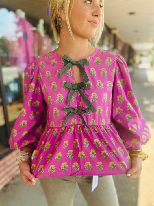 Dusty Pink Floral Top