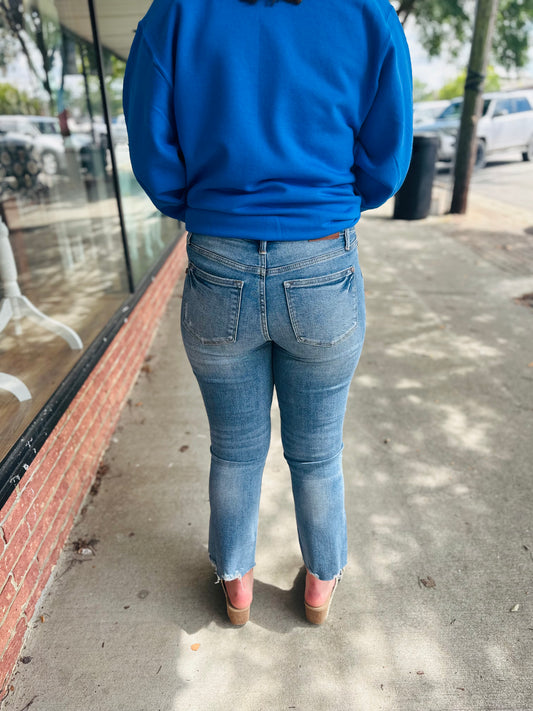 Vintage wash destroyed hem JB