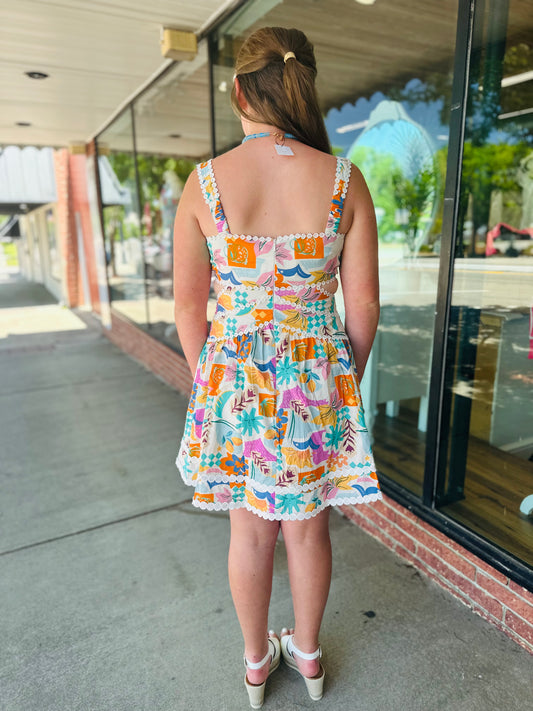 Pink Multi Mini Dress