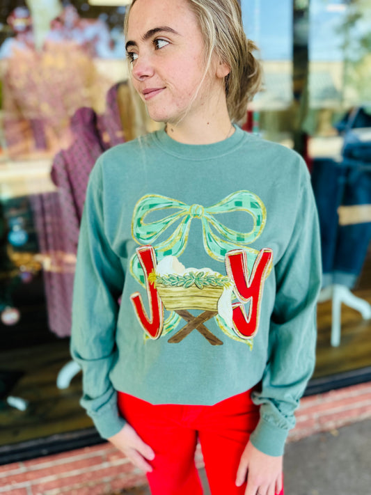 Green Joy Long Sleeve Tshirt