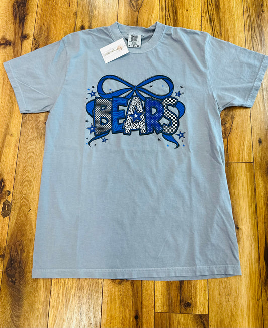 Gray Bears Bow Tee