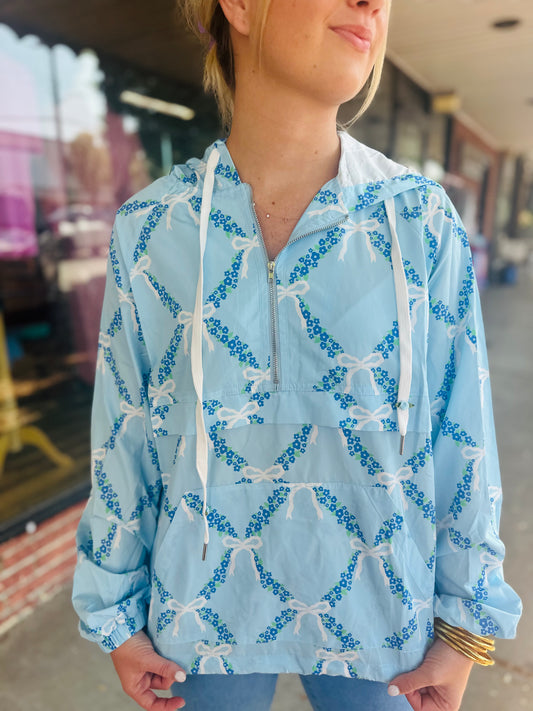 Blue Bow Windbreaker