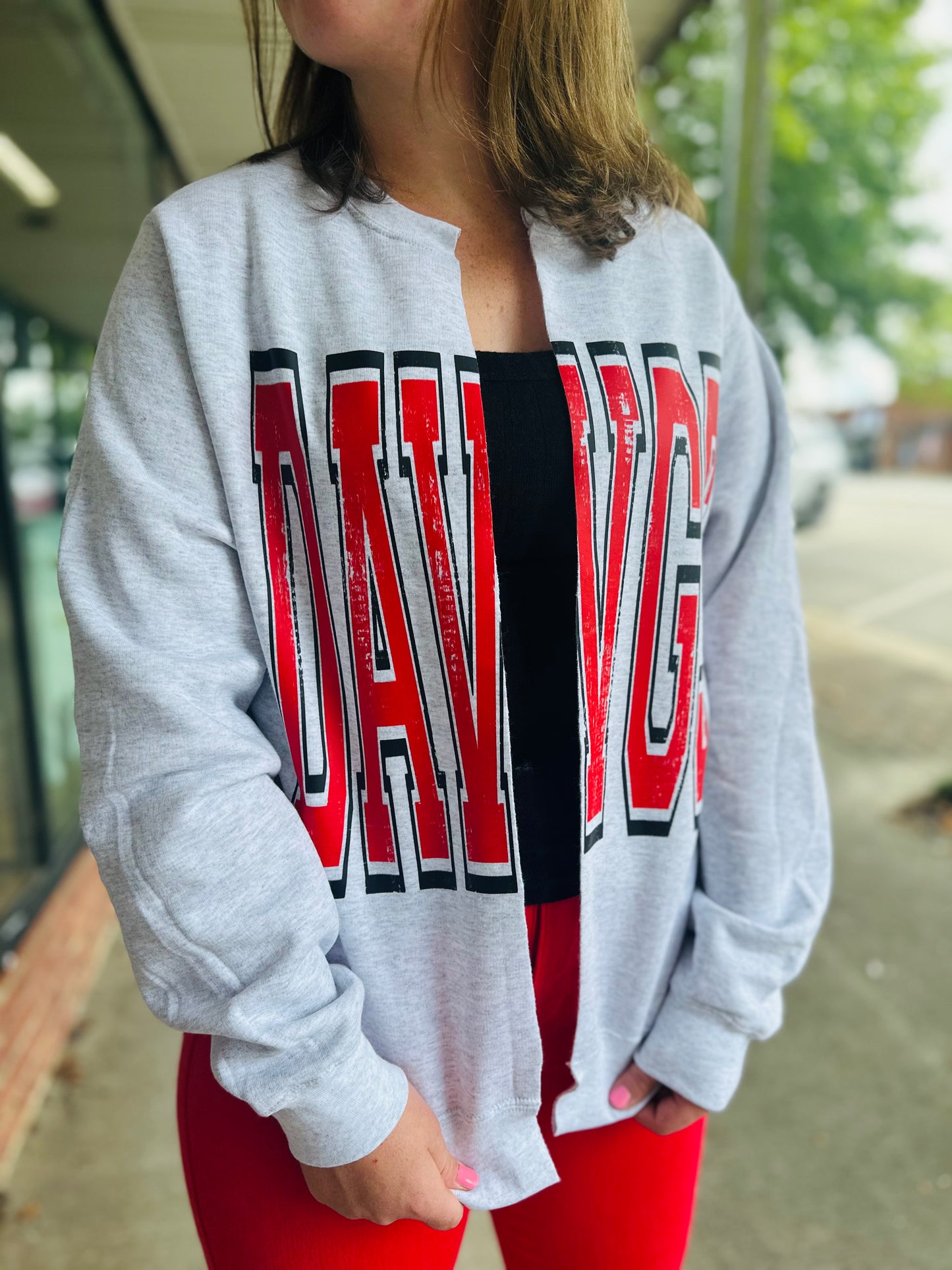 Dawgs Gray Cut Front Sweatshirt