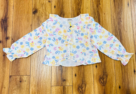 Bow Front Floral Top- Kids
