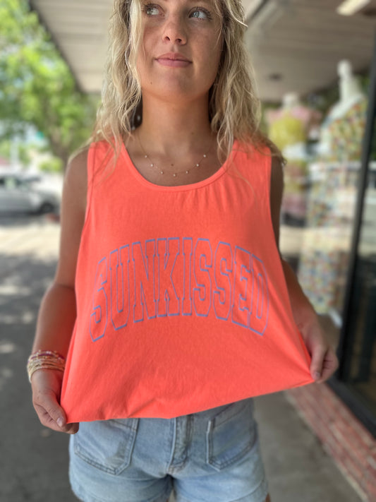 Sunkissed Neon Orange Tank Top