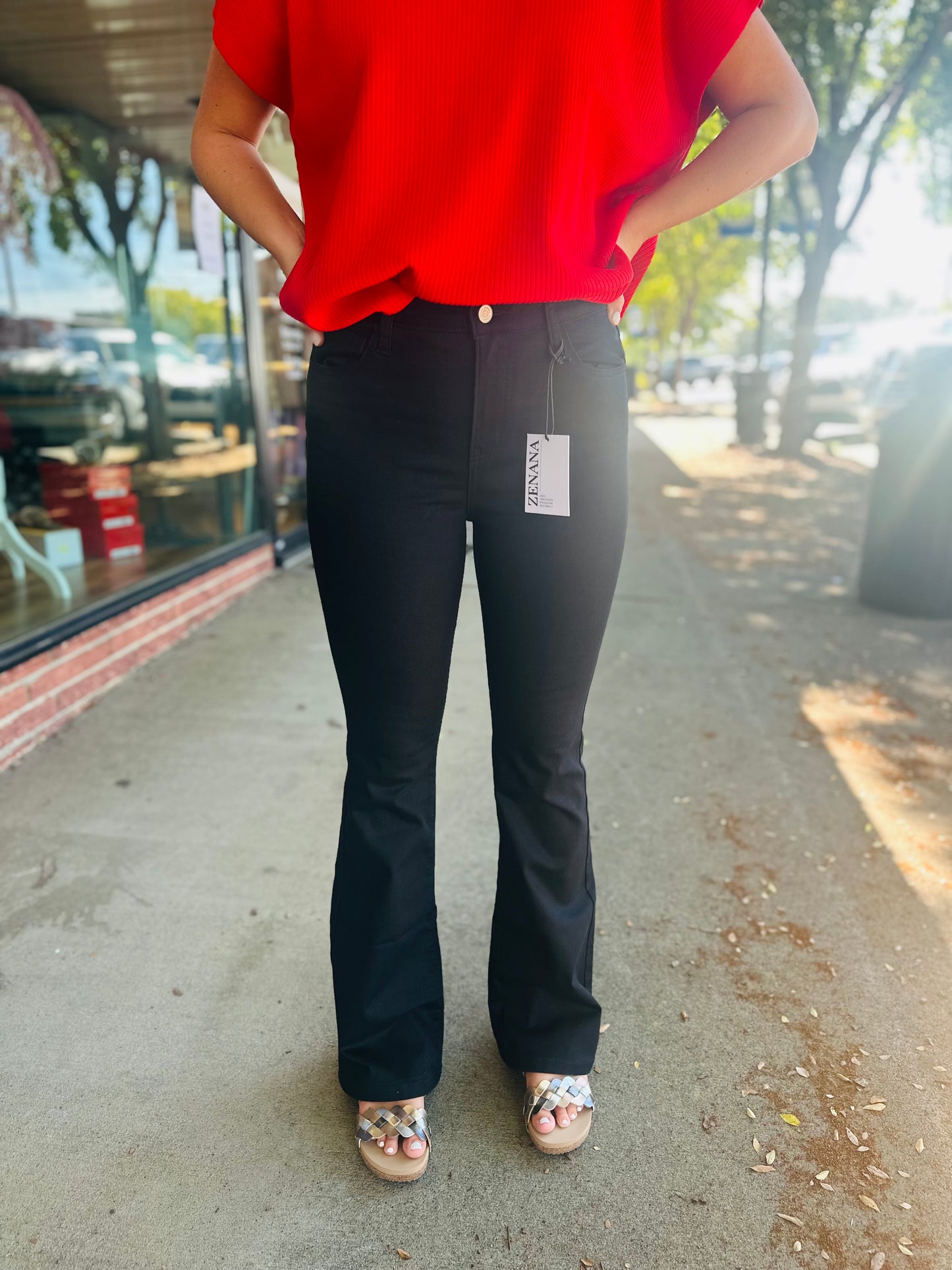 Black High Rise Boot Cut