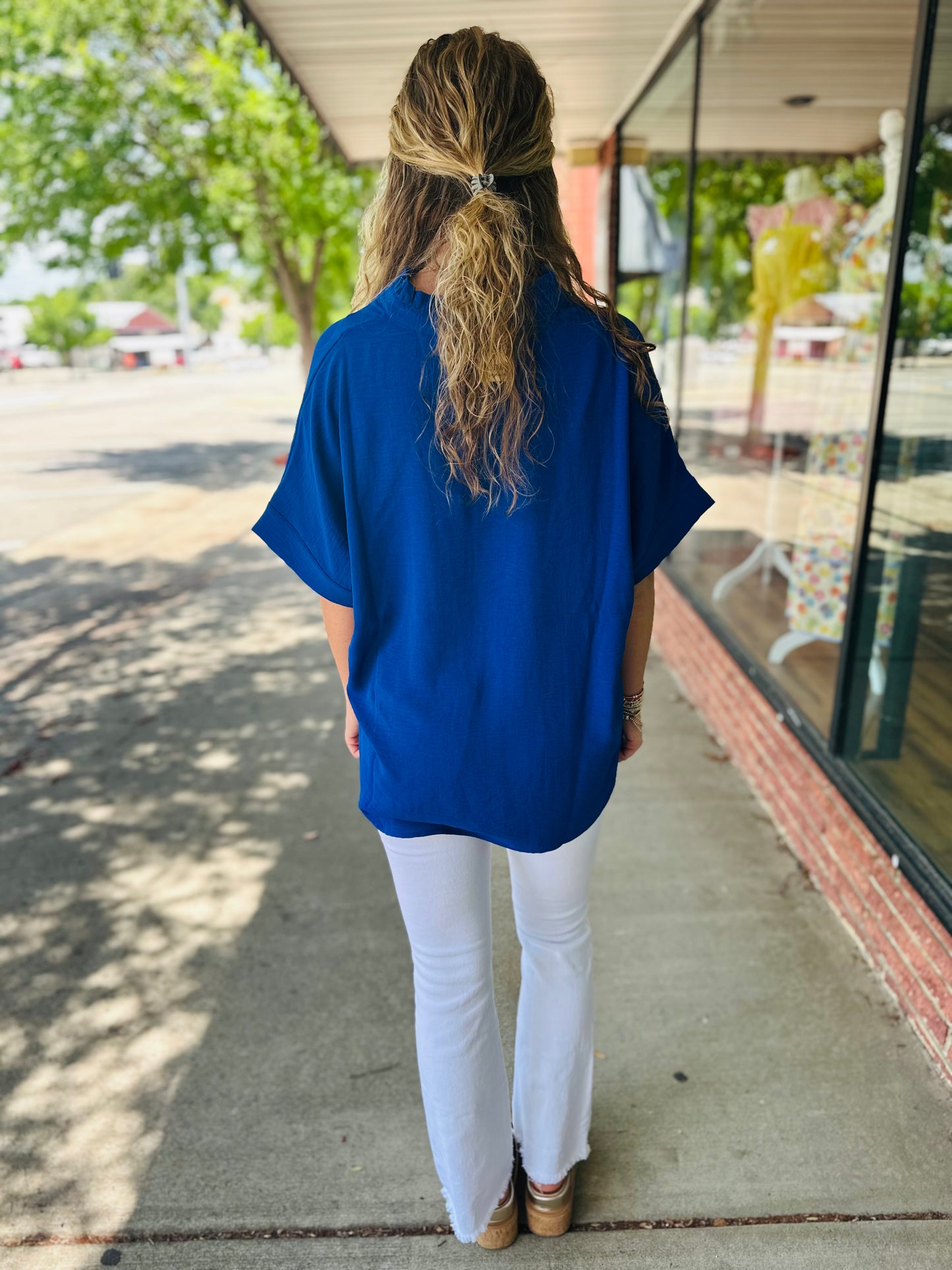 Simple Flowy Vneck Top