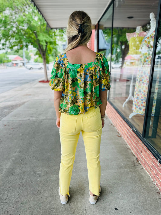 Green/Yellow Bubble Top