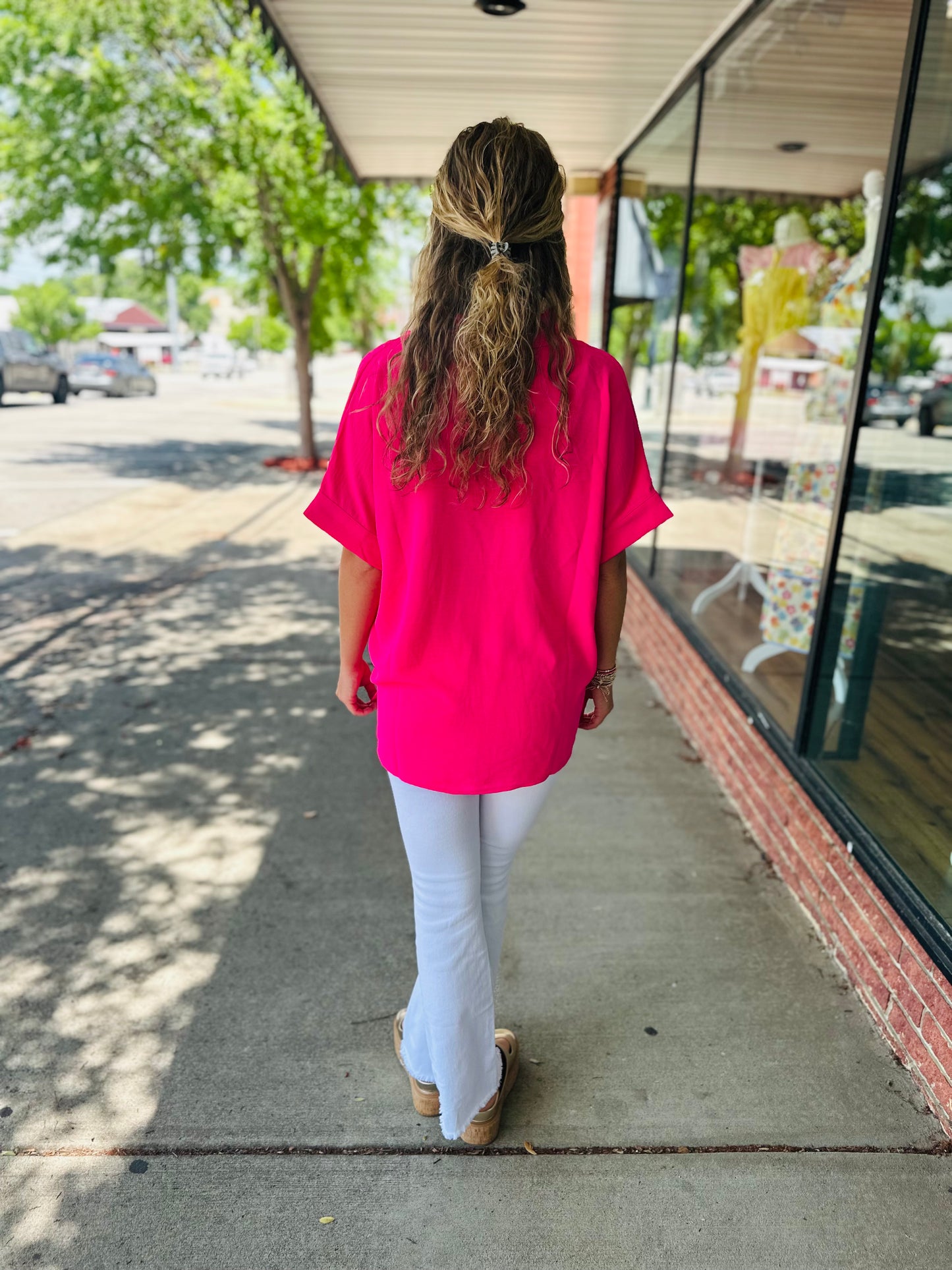 Simple Flowy Vneck Top