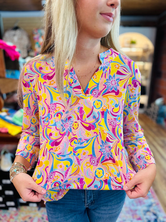 Blush Wrinkle Free Lizzy Top