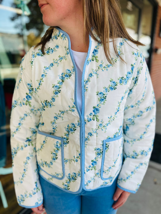 Light Blue Floral Jacket