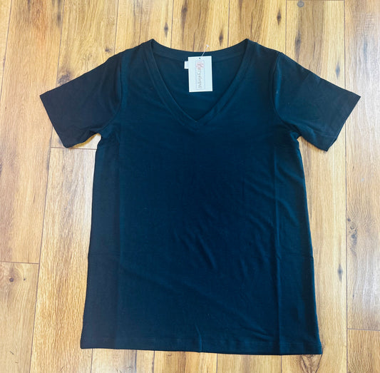 Simple black vneck shirt