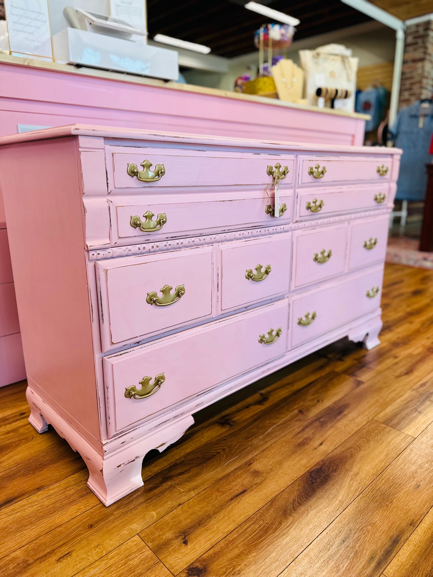 Pink Bassett Dresser