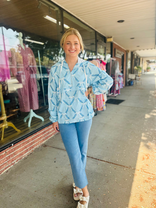 Blue Bow Windbreaker