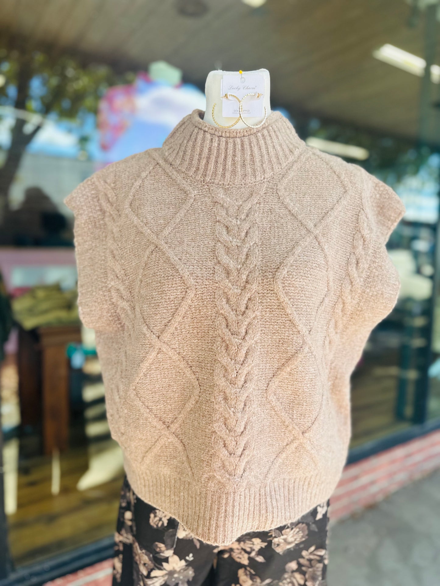 Oatmeal Cap Slv Sweater