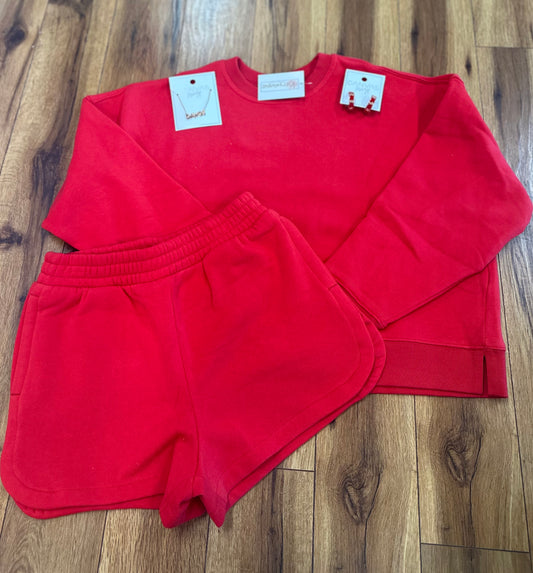 Ruby Sweatsuit Short Set