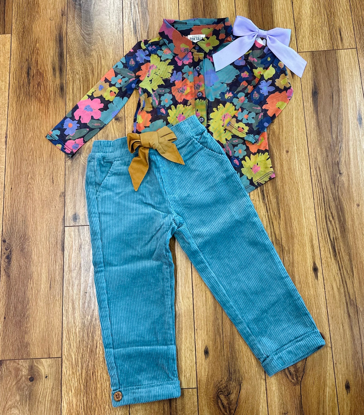 Floral Button Down LS Top