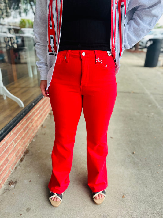 Red JB jeans
