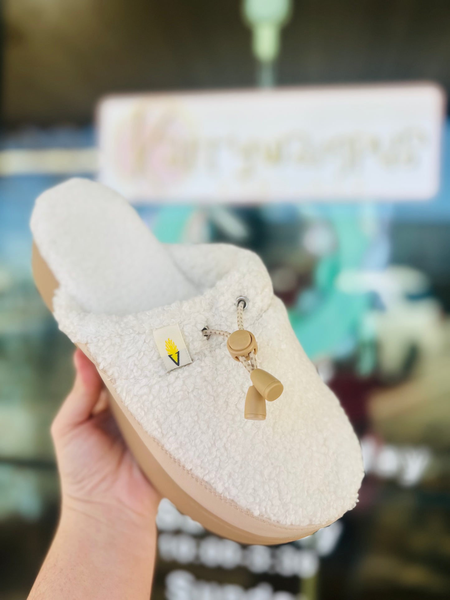 Corporal Cream Cozy Slide On