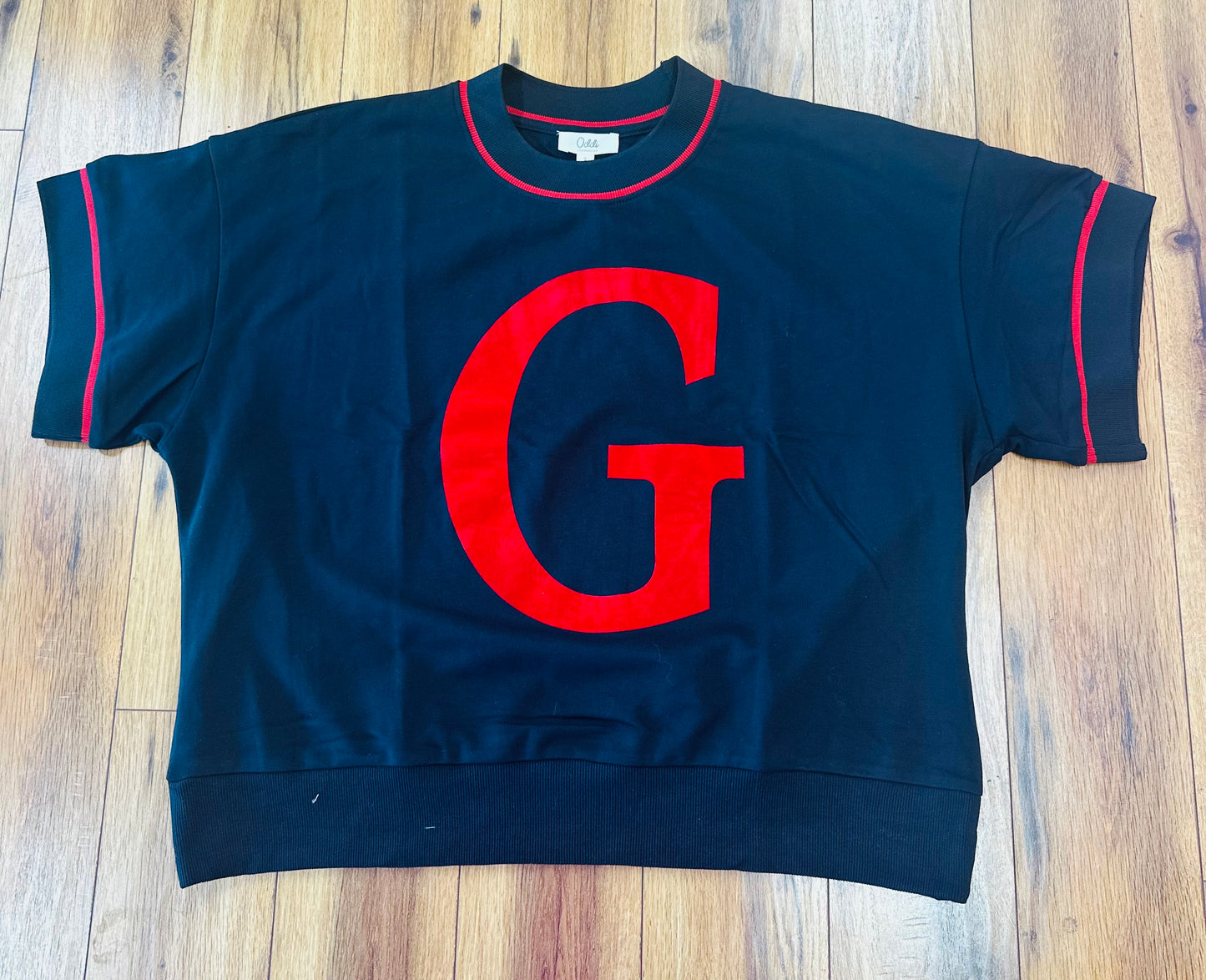 GA "G" Black W/ Red Trim Top