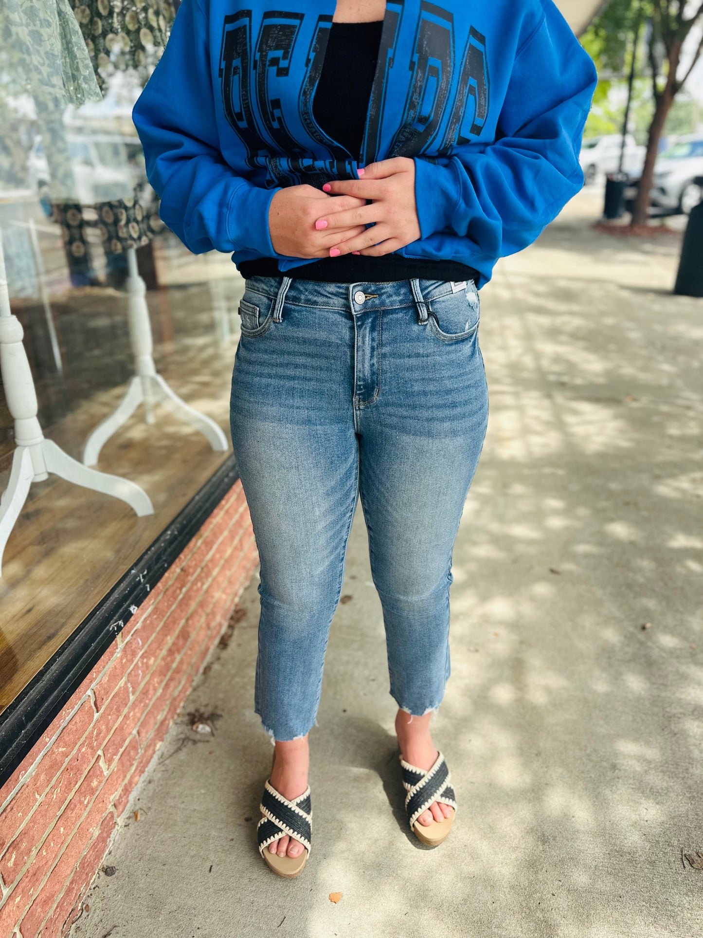 Vintage wash destroyed hem JB