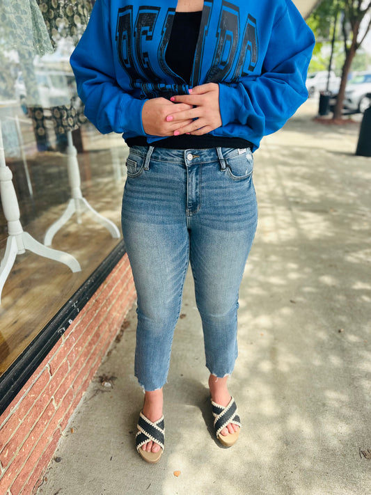 Vintage wash destroyed hem JB