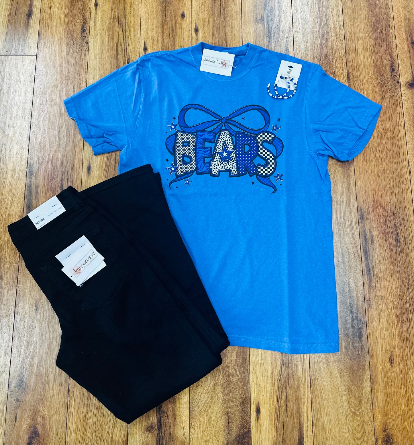 Blue Bears Bow Tee