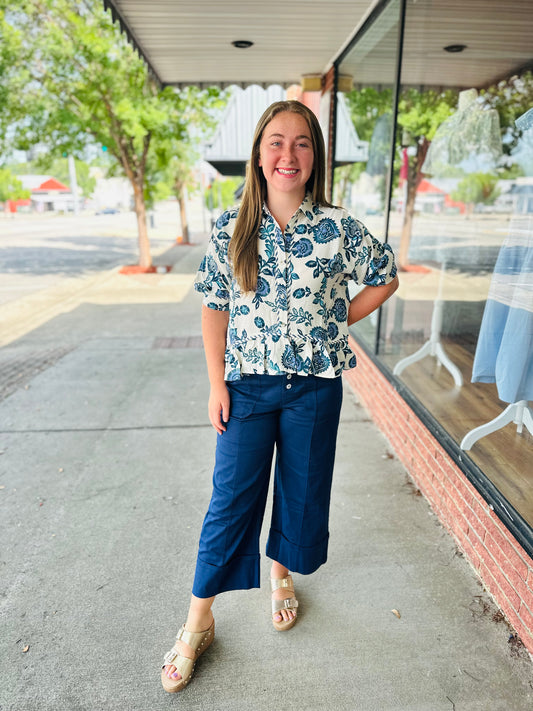 High Low Ruffle Bottom Top