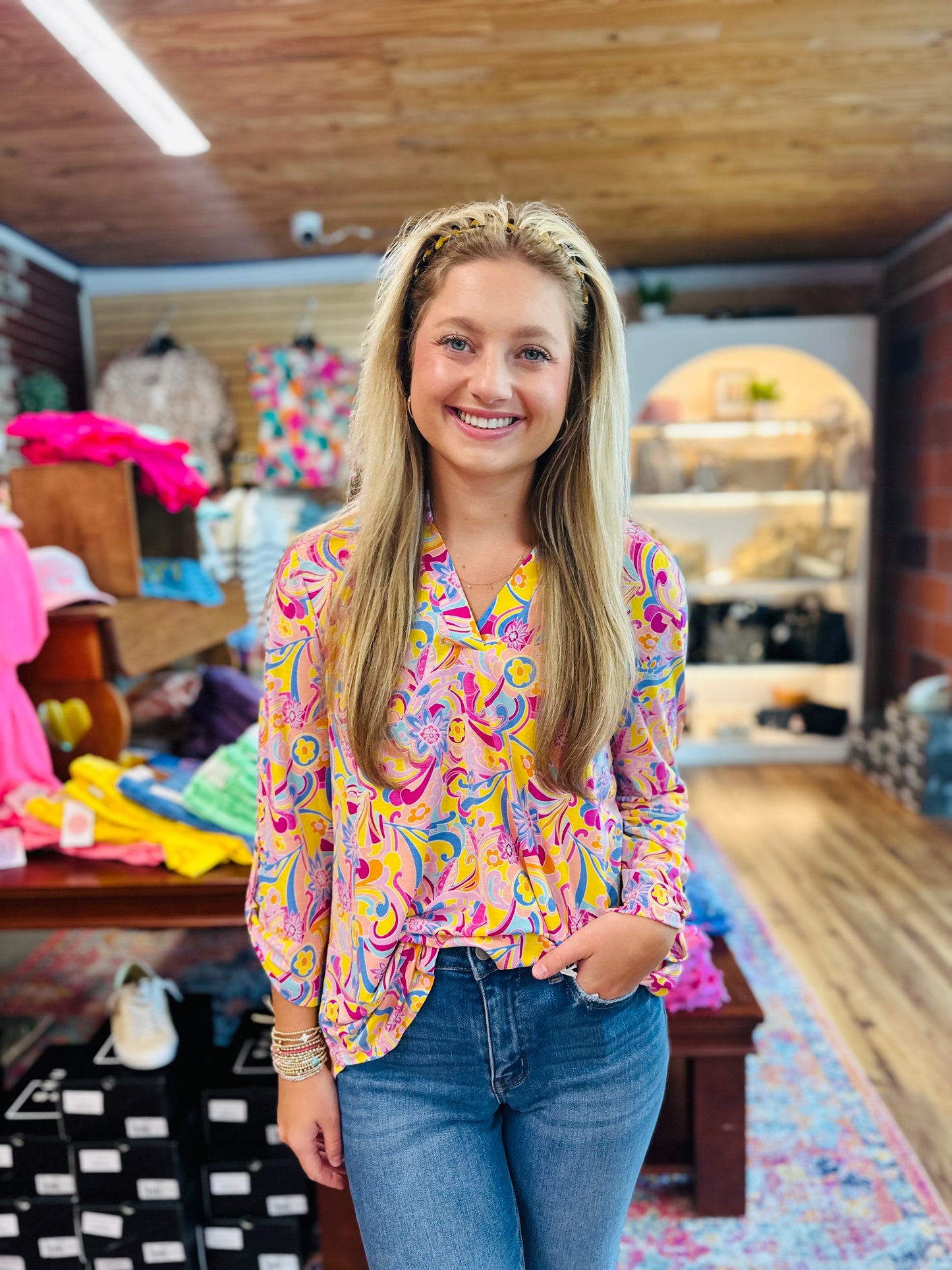 Blush Wrinkle Free Lizzy Top