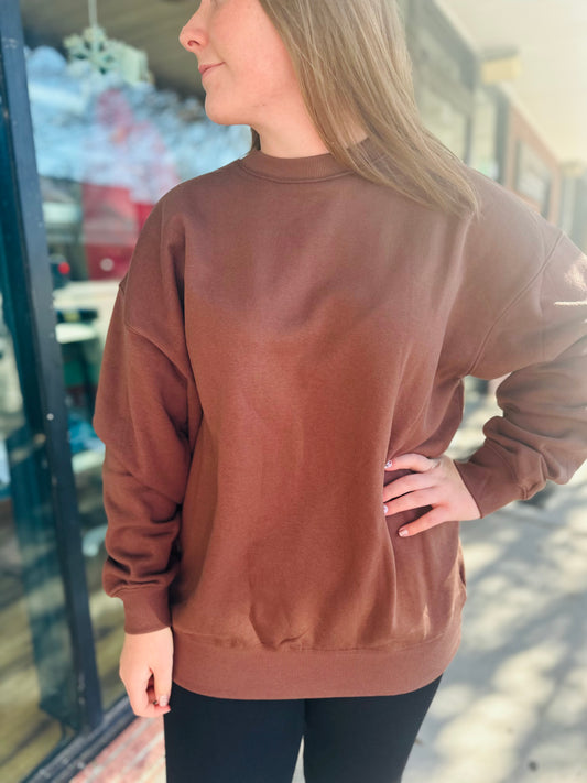 Brown Oversized Sweatshirt