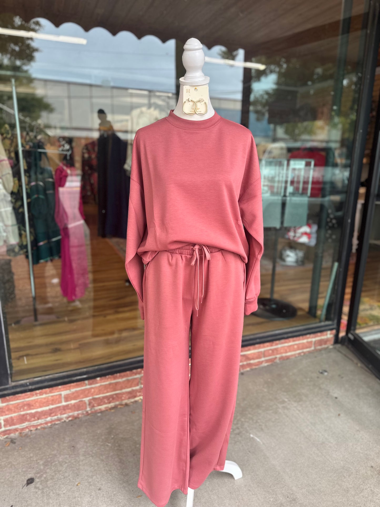 Winter Rose Scuba Pant Set