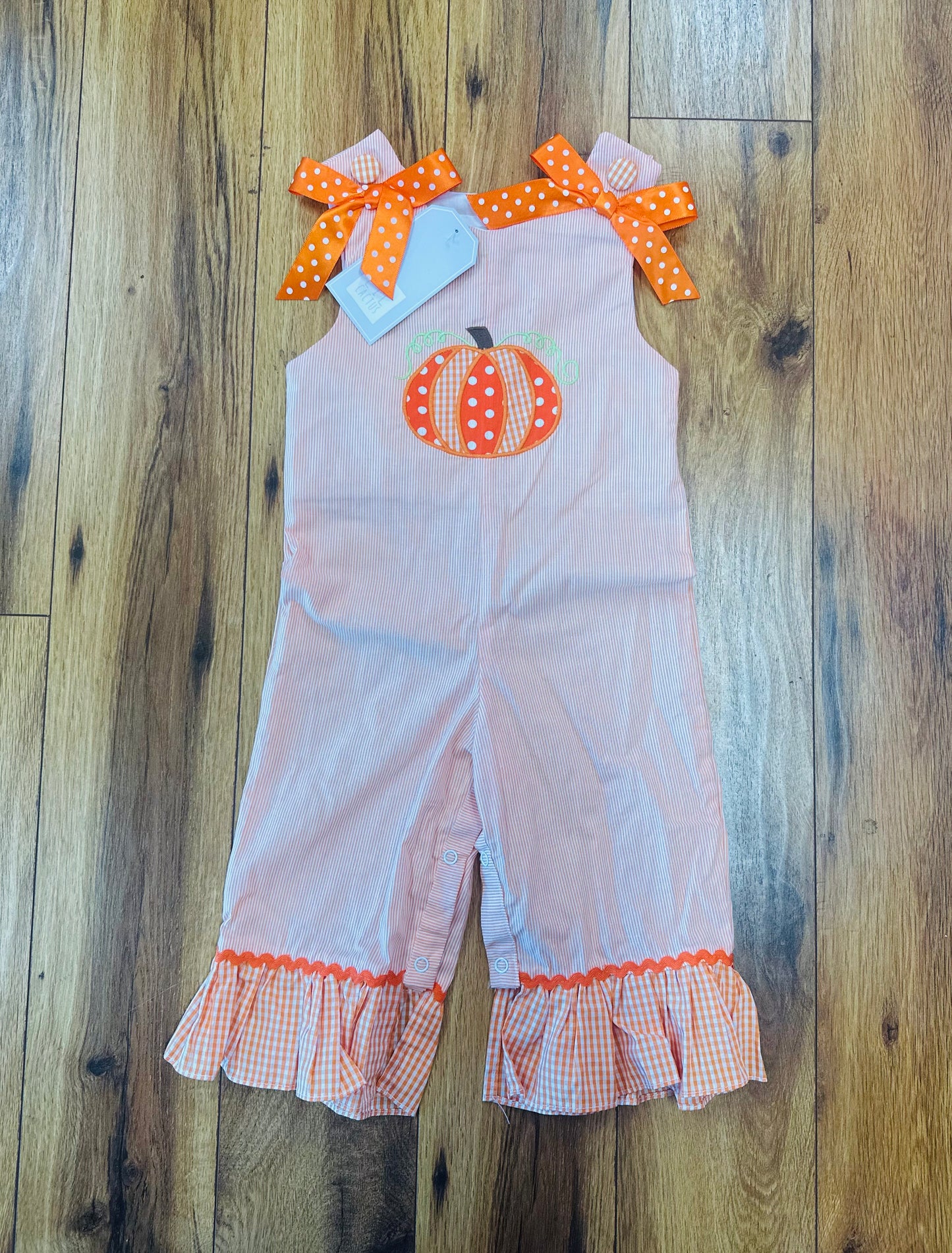 Pin Stripe Pumpkin Play Suit