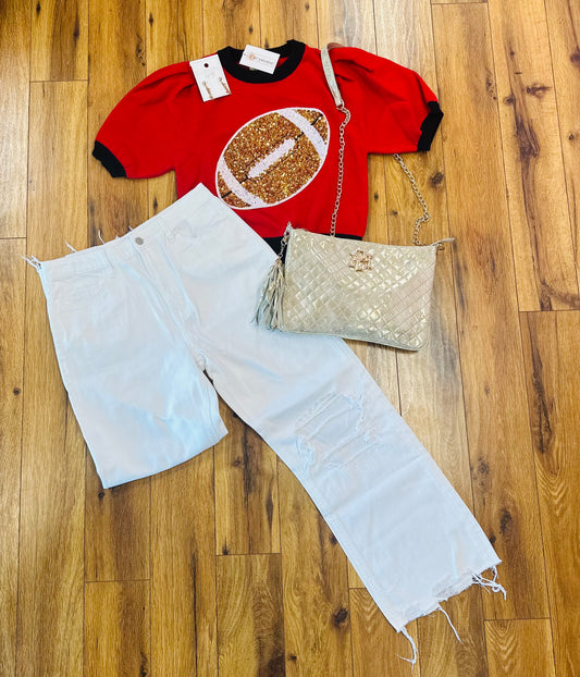Football Sequin Sweater
