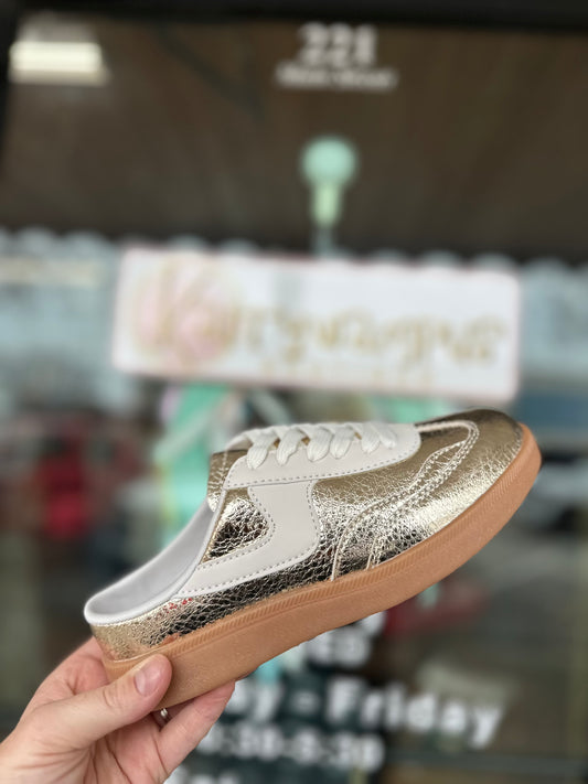 Gold Mule Sneakers