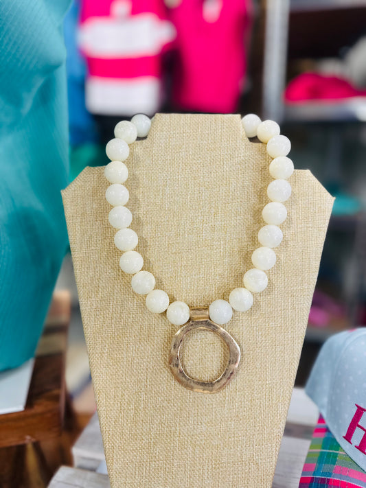Ivory Big Ball Pendent