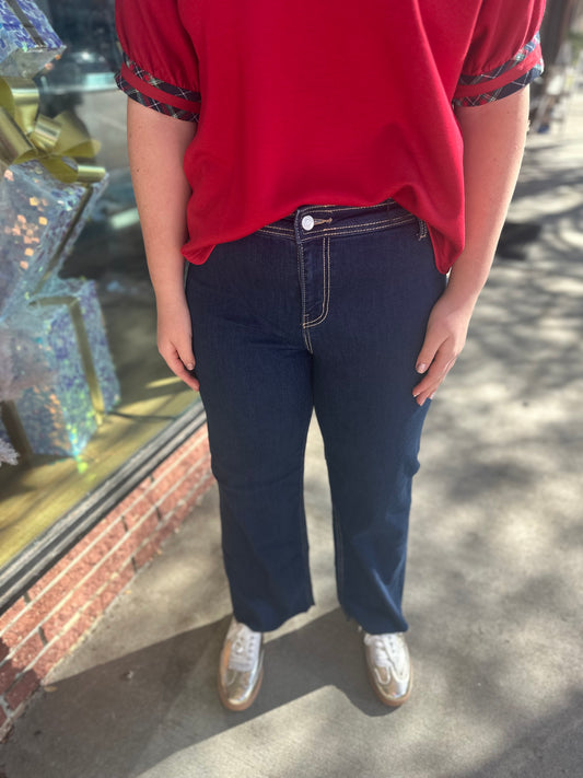 Dark Navy Square Pocket Jeans