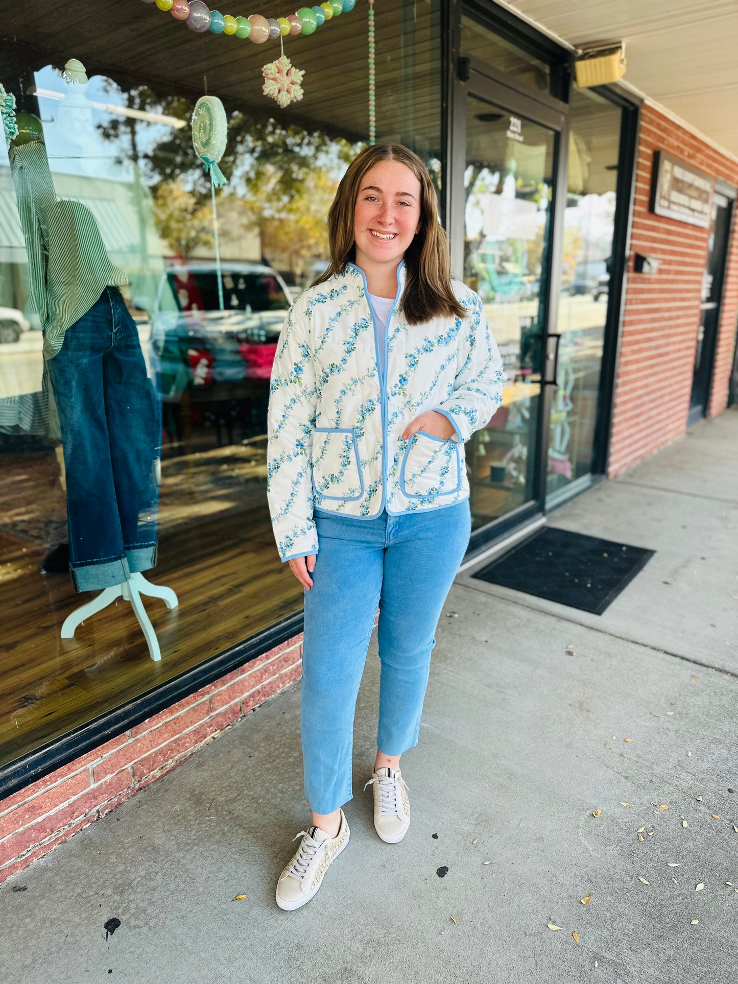 Light Blue Floral Jacket
