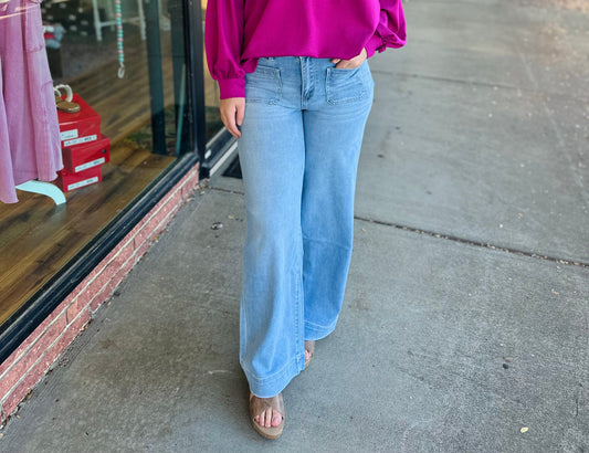 High Rise Front Pocket Jeans