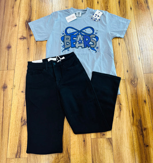 Gray Bears Bow Tee