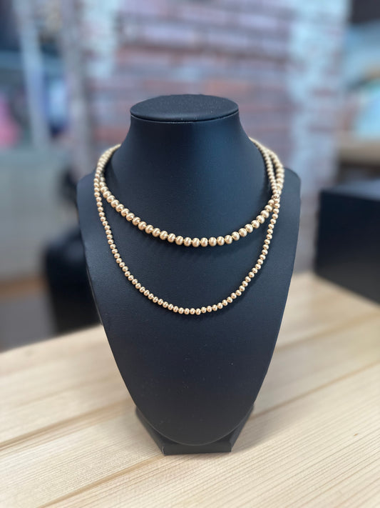 Ember 2 Row Ball Bead Necklace