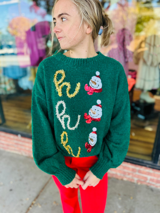 Ho Ho Ho Green Sweater