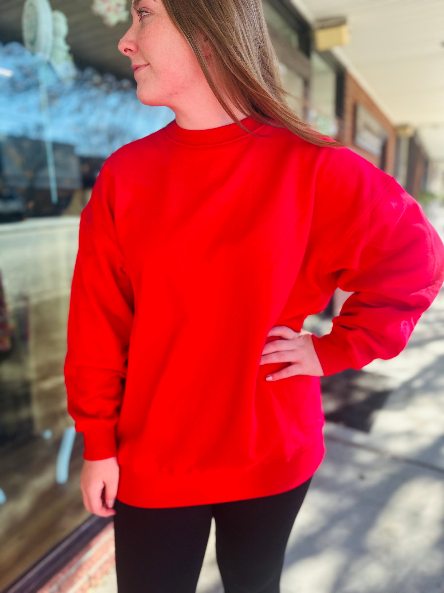 Red Oversized Sweatshirts