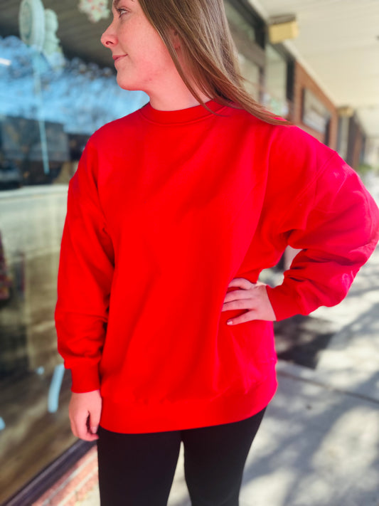 Red Oversized Sweatshirts