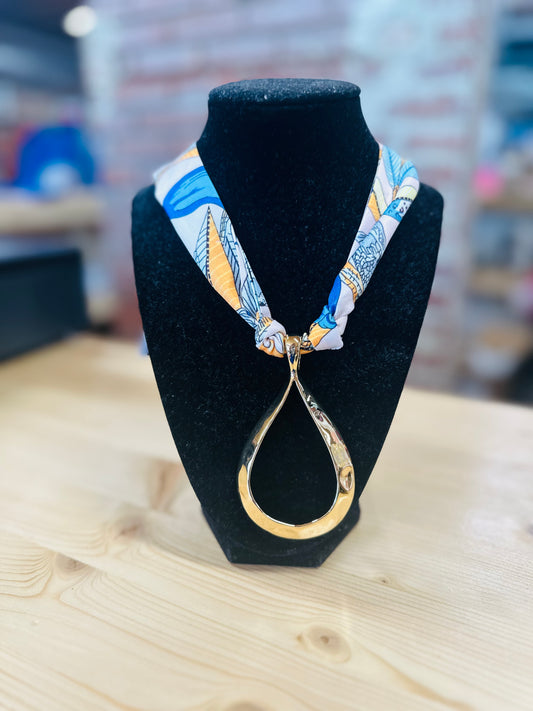 Tear Drop Scarf Necklace