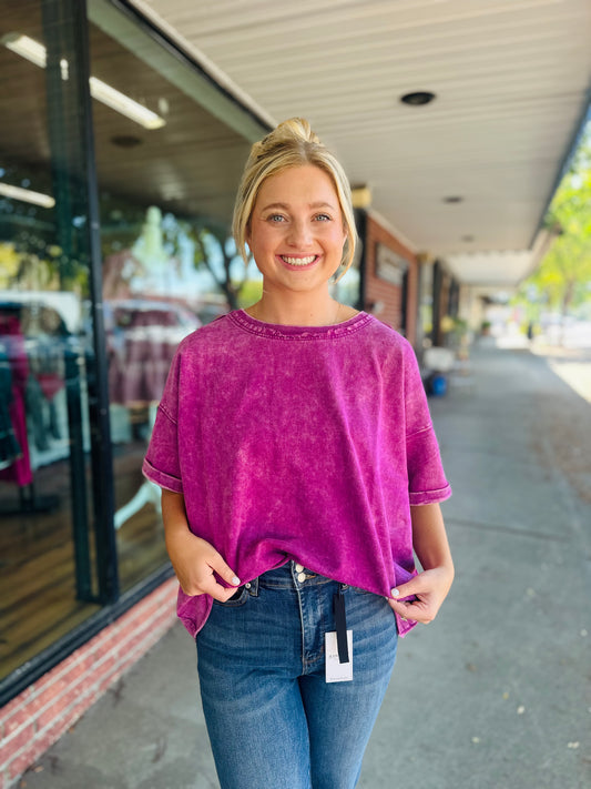 Raw Edge Simple Top