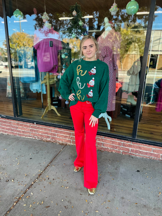 Ho Ho Ho Green Sweater