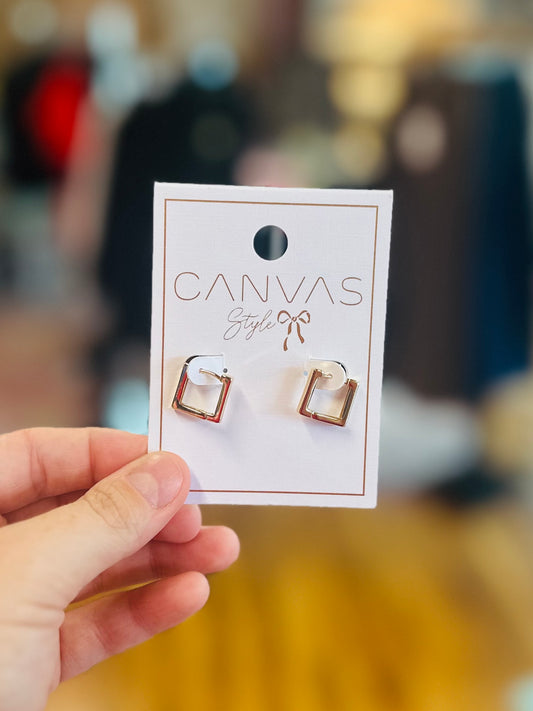 Tai Squared Huggie Hoop Earrings