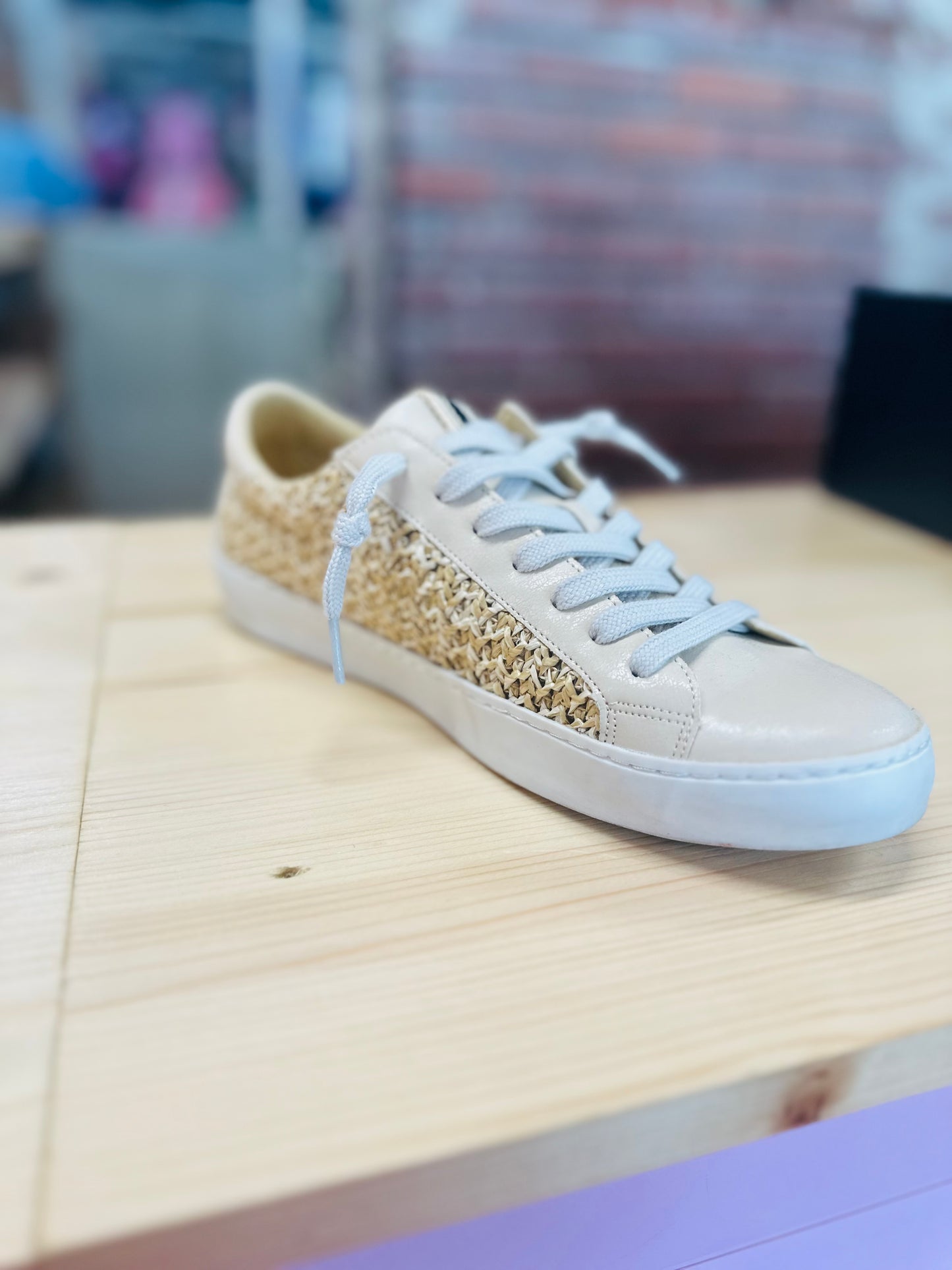 Natural Woven star sneakers