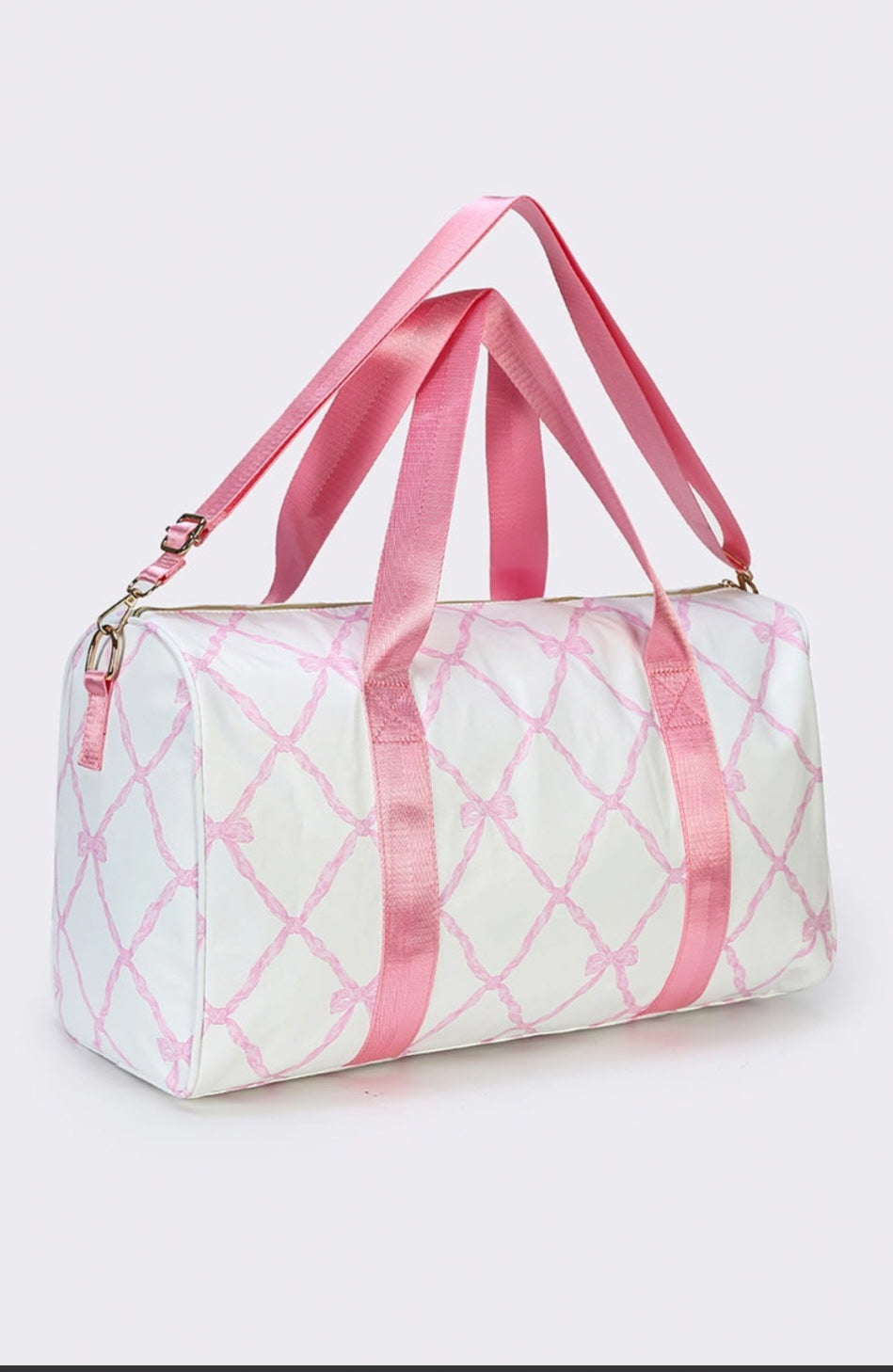 Kids Pink Bow Printed Duffle Bag