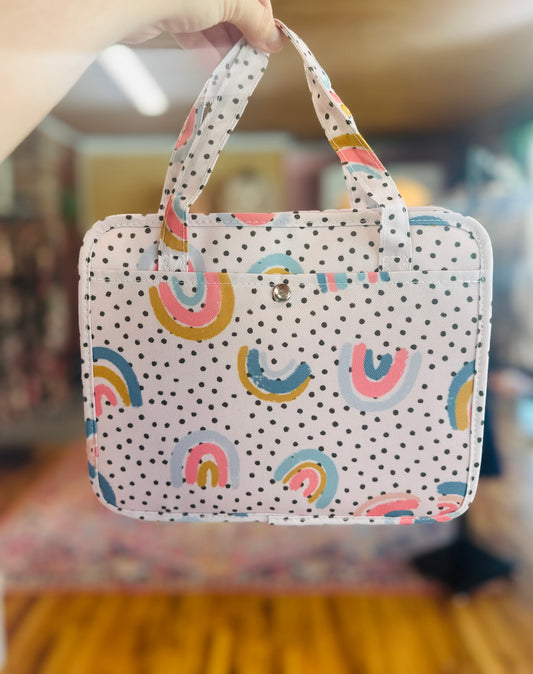 Rainbow & Poka Dot Bible Carrier Bag